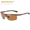 New cross-border fashion color-changing glasses, polarized driving sunglasses, night vision goggles and half-frame cycling glasses made of aluminum and magnesium 8039 Specification image